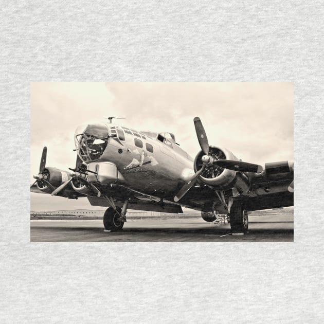 B-17 Bomber Airplane Aluminum Overcast by Scubagirlamy